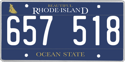 RI license plate 657518