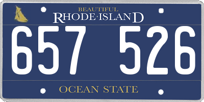 RI license plate 657526