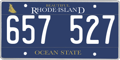 RI license plate 657527