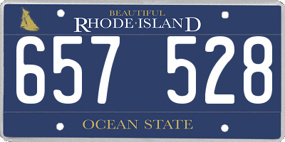 RI license plate 657528