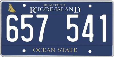 RI license plate 657541