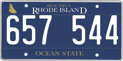 RI license plate 657544