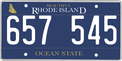 RI license plate 657545