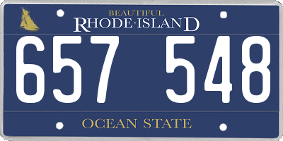 RI license plate 657548