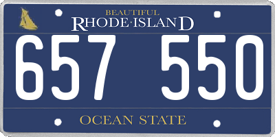 RI license plate 657550