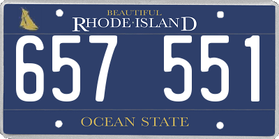 RI license plate 657551
