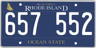 RI license plate 657552