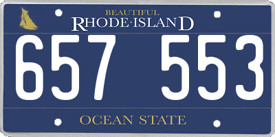 RI license plate 657553