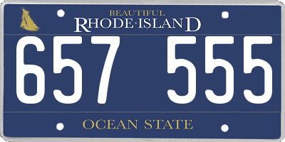 RI license plate 657555