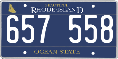 RI license plate 657558