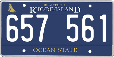 RI license plate 657561
