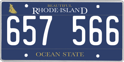 RI license plate 657566