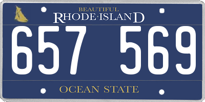 RI license plate 657569