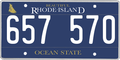 RI license plate 657570