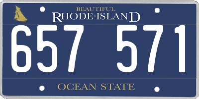 RI license plate 657571