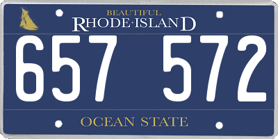 RI license plate 657572