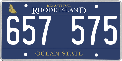 RI license plate 657575