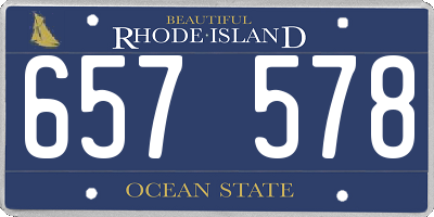 RI license plate 657578