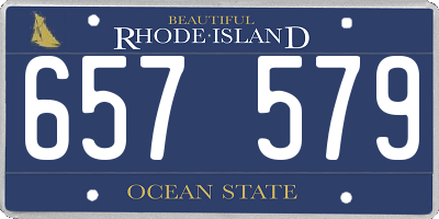 RI license plate 657579
