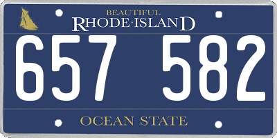 RI license plate 657582