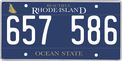 RI license plate 657586