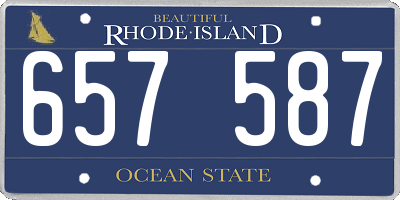 RI license plate 657587