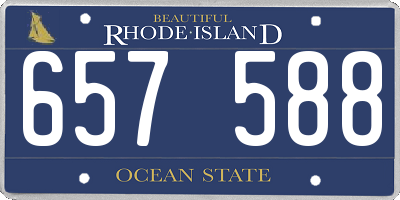 RI license plate 657588
