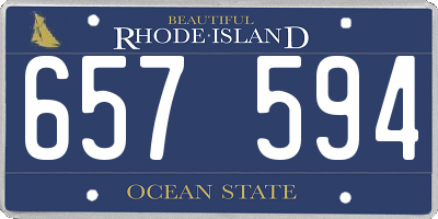 RI license plate 657594