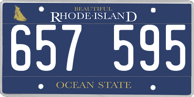 RI license plate 657595