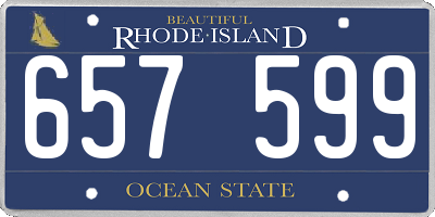RI license plate 657599