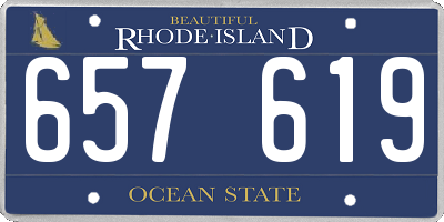 RI license plate 657619