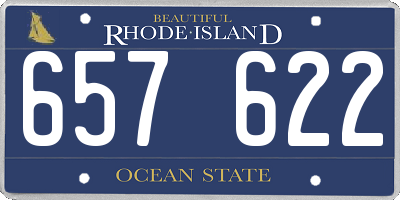 RI license plate 657622