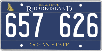 RI license plate 657626