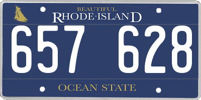 RI license plate 657628