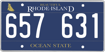 RI license plate 657631
