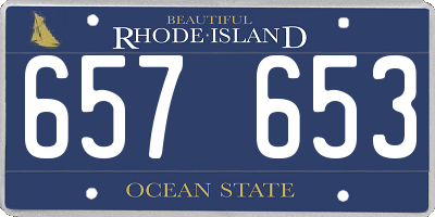 RI license plate 657653