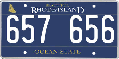 RI license plate 657656