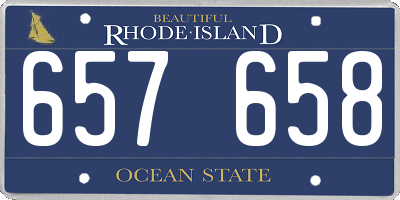 RI license plate 657658