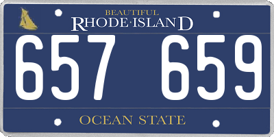 RI license plate 657659