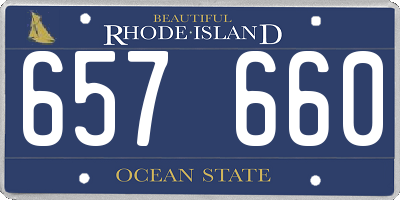 RI license plate 657660