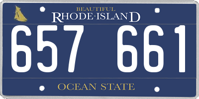RI license plate 657661