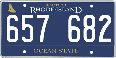 RI license plate 657682