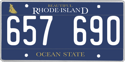 RI license plate 657690