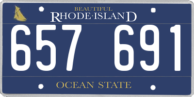 RI license plate 657691