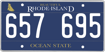 RI license plate 657695
