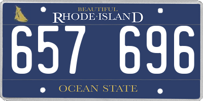 RI license plate 657696