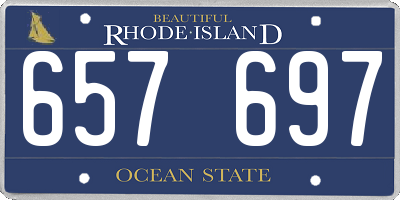 RI license plate 657697
