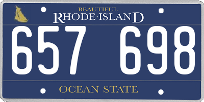 RI license plate 657698