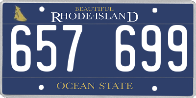 RI license plate 657699