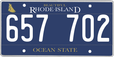 RI license plate 657702
